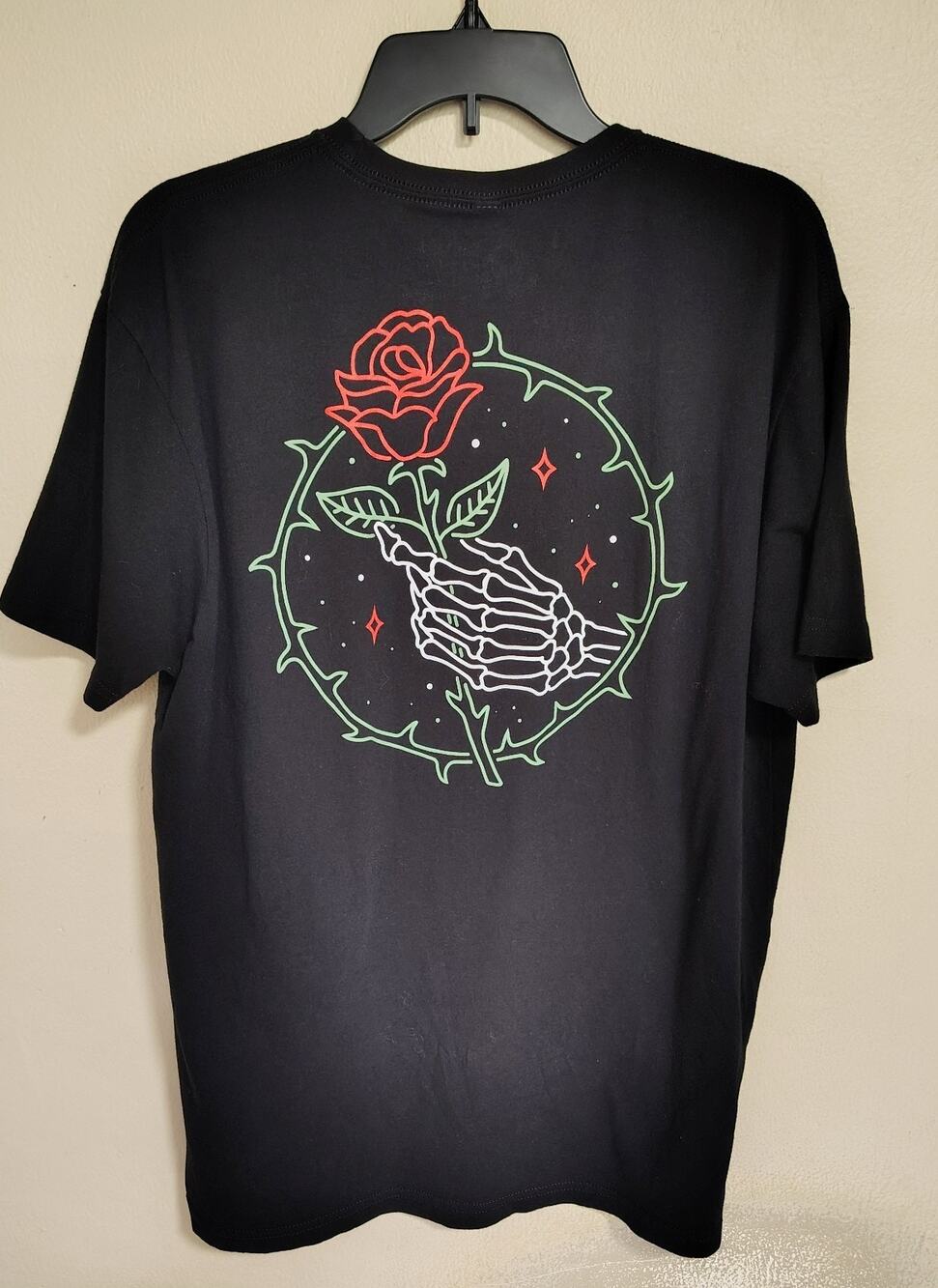 INTO THE AM Graphic T-Shirt with skull on front/back Black Size XL